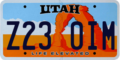 UT license plate Z230IM