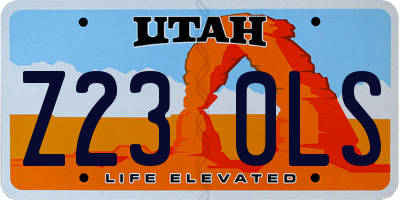 UT license plate Z230LS