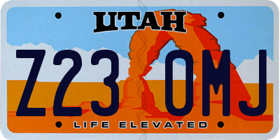 UT license plate Z230MJ