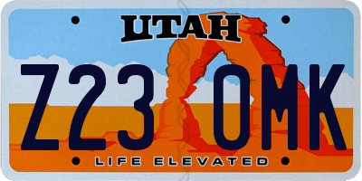UT license plate Z230MK