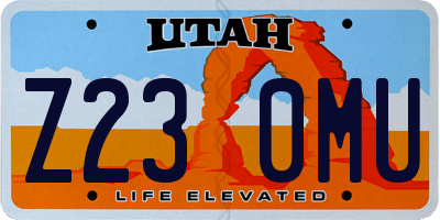 UT license plate Z230MU