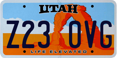 UT license plate Z230VG