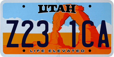 UT license plate Z231CA