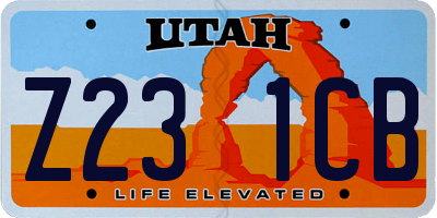 UT license plate Z231CB