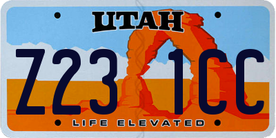 UT license plate Z231CC