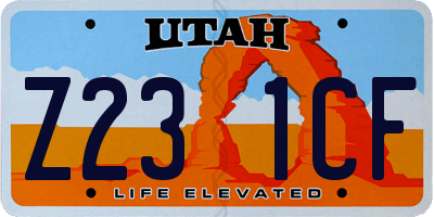 UT license plate Z231CF