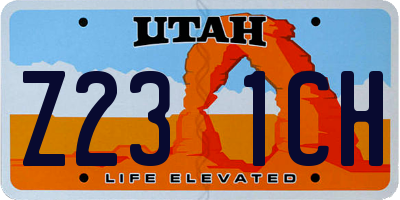 UT license plate Z231CH