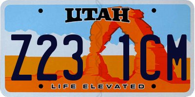 UT license plate Z231CM