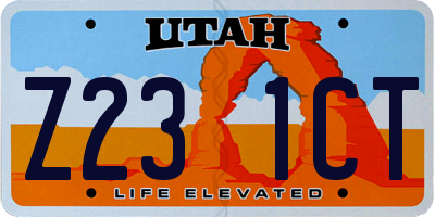 UT license plate Z231CT