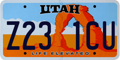 UT license plate Z231CU