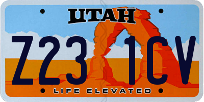 UT license plate Z231CV