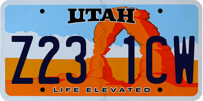 UT license plate Z231CW