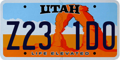 UT license plate Z231DO