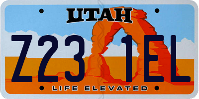 UT license plate Z231EL