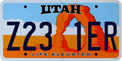 UT license plate Z231ER