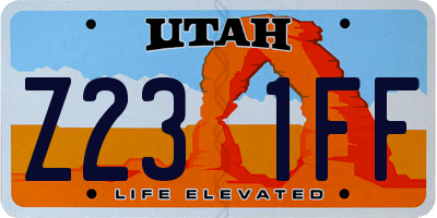 UT license plate Z231FF