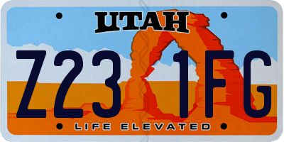 UT license plate Z231FG
