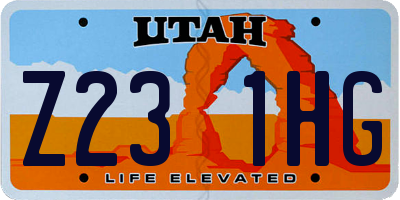 UT license plate Z231HG