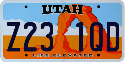 UT license plate Z231QD