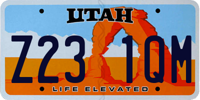 UT license plate Z231QM
