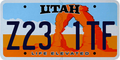 UT license plate Z231TF