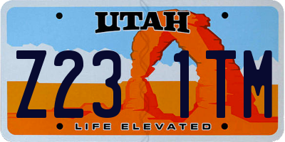 UT license plate Z231TM
