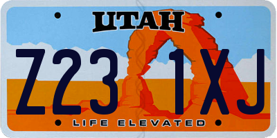 UT license plate Z231XJ