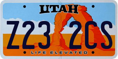 UT license plate Z232CS
