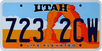 UT license plate Z232CW