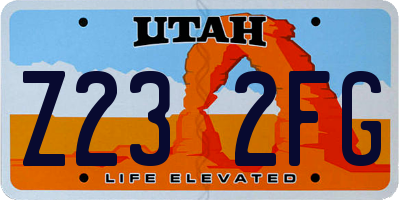 UT license plate Z232FG