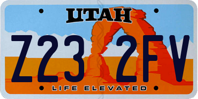 UT license plate Z232FV