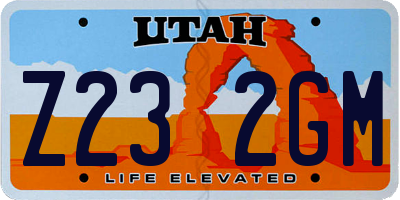 UT license plate Z232GM