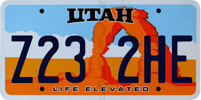 UT license plate Z232HE