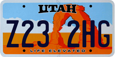 UT license plate Z232HG
