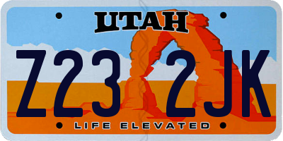 UT license plate Z232JK