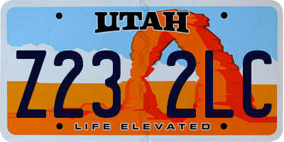 UT license plate Z232LC