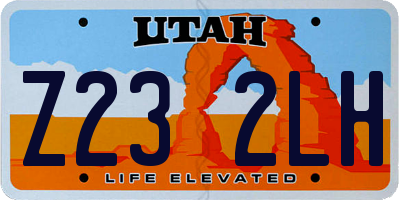 UT license plate Z232LH