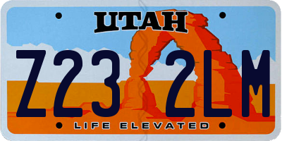 UT license plate Z232LM
