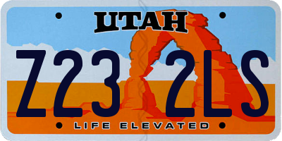 UT license plate Z232LS