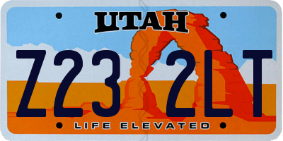 UT license plate Z232LT