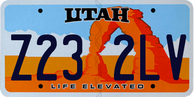 UT license plate Z232LV