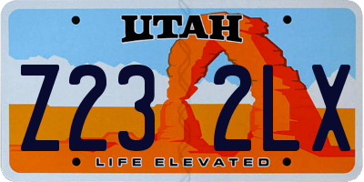 UT license plate Z232LX