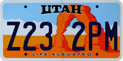 UT license plate Z232PM