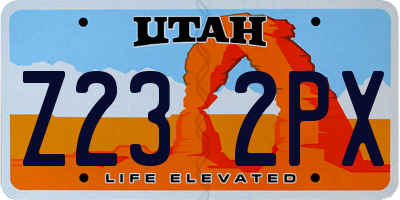 UT license plate Z232PX