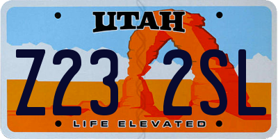 UT license plate Z232SL