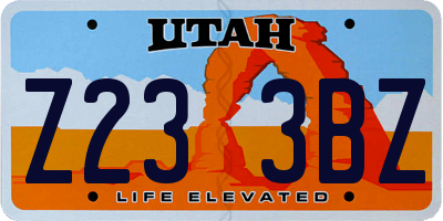 UT license plate Z233BZ
