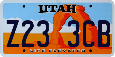 UT license plate Z233CB