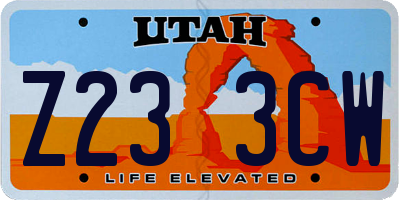 UT license plate Z233CW