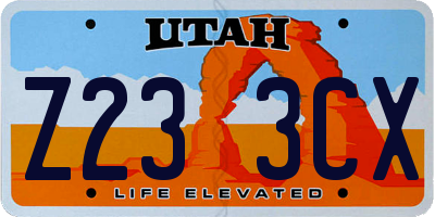 UT license plate Z233CX