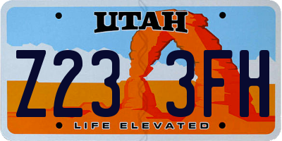 UT license plate Z233FH